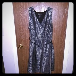 Lane Bryant metallic floral dress